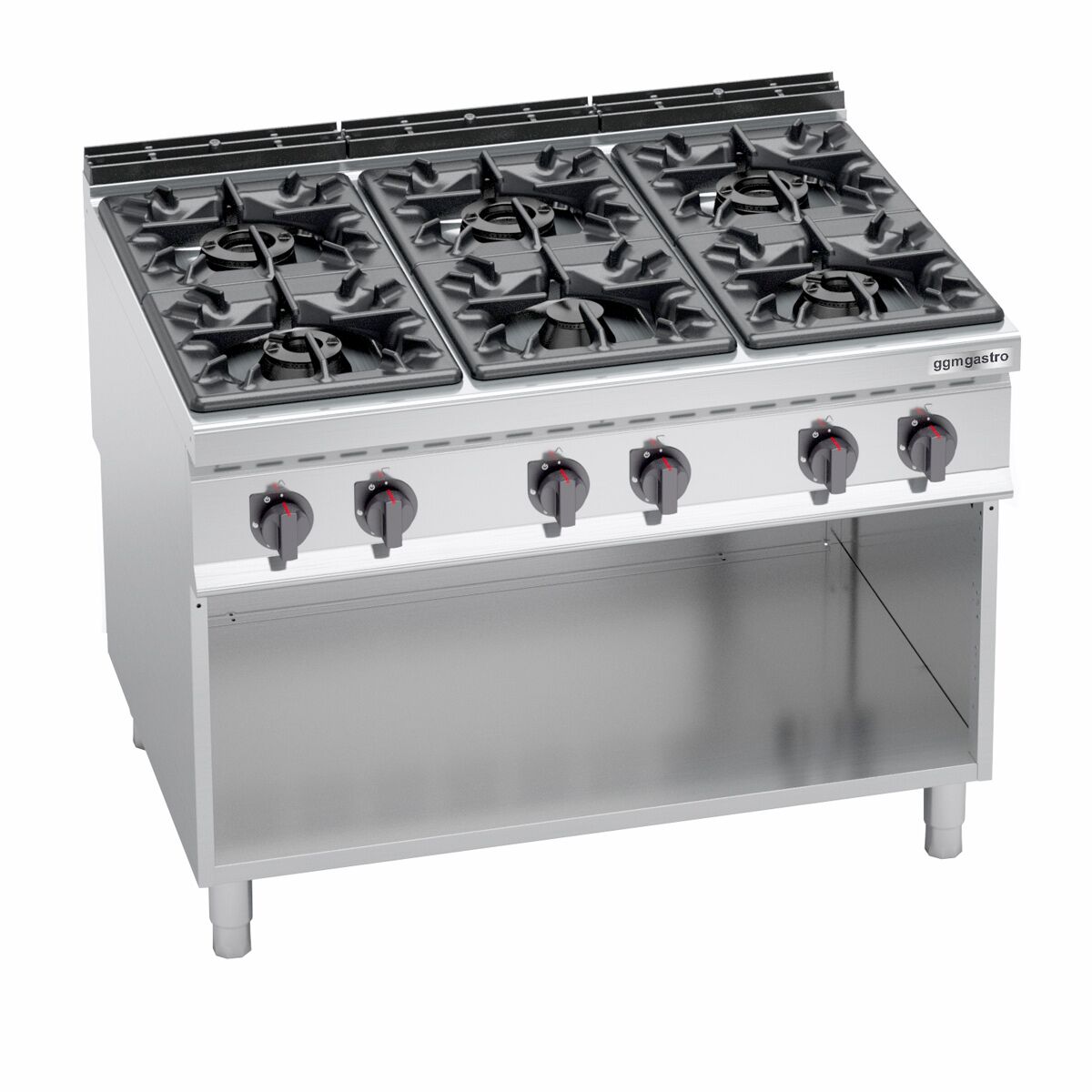Fourneau à gaz – 53,5 kW – 6 brûleurs