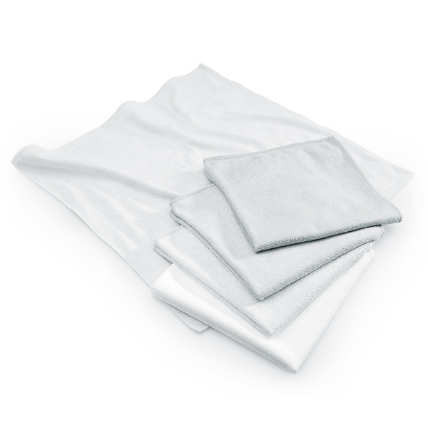 (10 pièces) Chiffon microfibre blanc - 40 x 40 cm