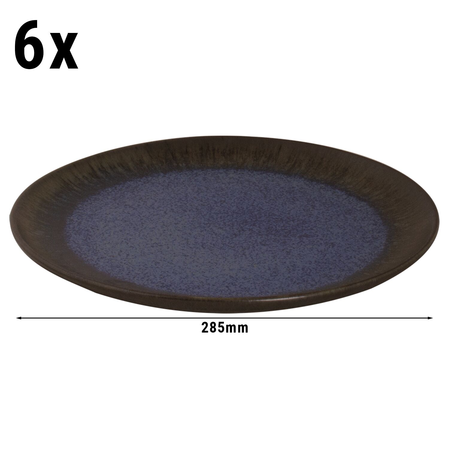 (6 pièces) TAMA - Assiettes - plate - Ø 285 mm - Bleu