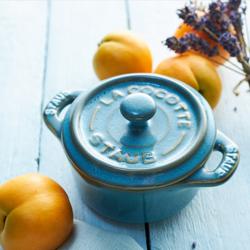 STAUB | CERAMIQUE - Mini Cocotte - Ø 100 mm - rotonda - Ceramica - Turchese antico