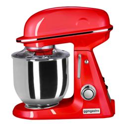 Batteur-mélangeur planétaire professionnel - 7L - 350W - incl. 3 outils - Rouge