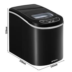 Jégkocka készítő - Üreges henger - 12kg/24h - Fekete matt