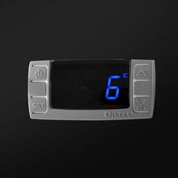 Přístěnný chladicí regál - 1 018 mm - 528 l - od 4 do 6 °C - s 2 skleněnými křídlovými dveřmi, s dvojitým zasklením & 3 policemi - černá