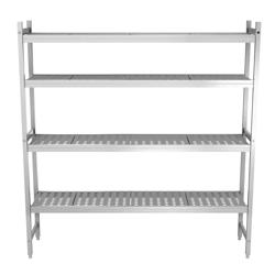 Alumínium tárolóállvány - 1611x460x1800 mm - mélység: 460 mm - 4 polc - Max. teherbírás: 600 kg