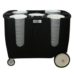 Tabak Dispanseri - Nötr - 1100mm - tekerlekli - 180-400 tabak kapasiteli - Granit üst tabla