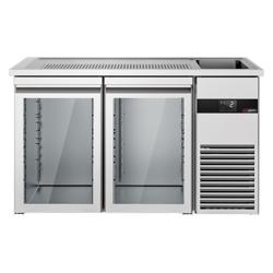 Direct Draw Beer Dispenser / Kegerator PREMIUM - 1550x700mm - Double Glass Doors