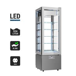 Vetrina congelatore - 324l - 600mm - 1 porta a battente in vetro - con 5 ripiani - LED interni