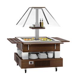 Bufet de salate la rece - 1,6 m - pentru 4x GN 1/1