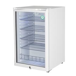 GASTRO-COOL | Frigorífico de bar - 540mm - 130 litros - com 1 porta de vidro - Branco
