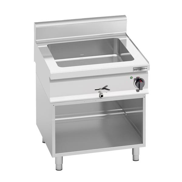 Elektrische bain-marie - 1,2 kW - 1x GN 1/1 & 1x GN 1/2 - met aftapkraan - incl. onderstel