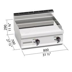 Commercial Electric Griddle - 9.6kW - Smooth Plate - Cooking area: 800x714mm