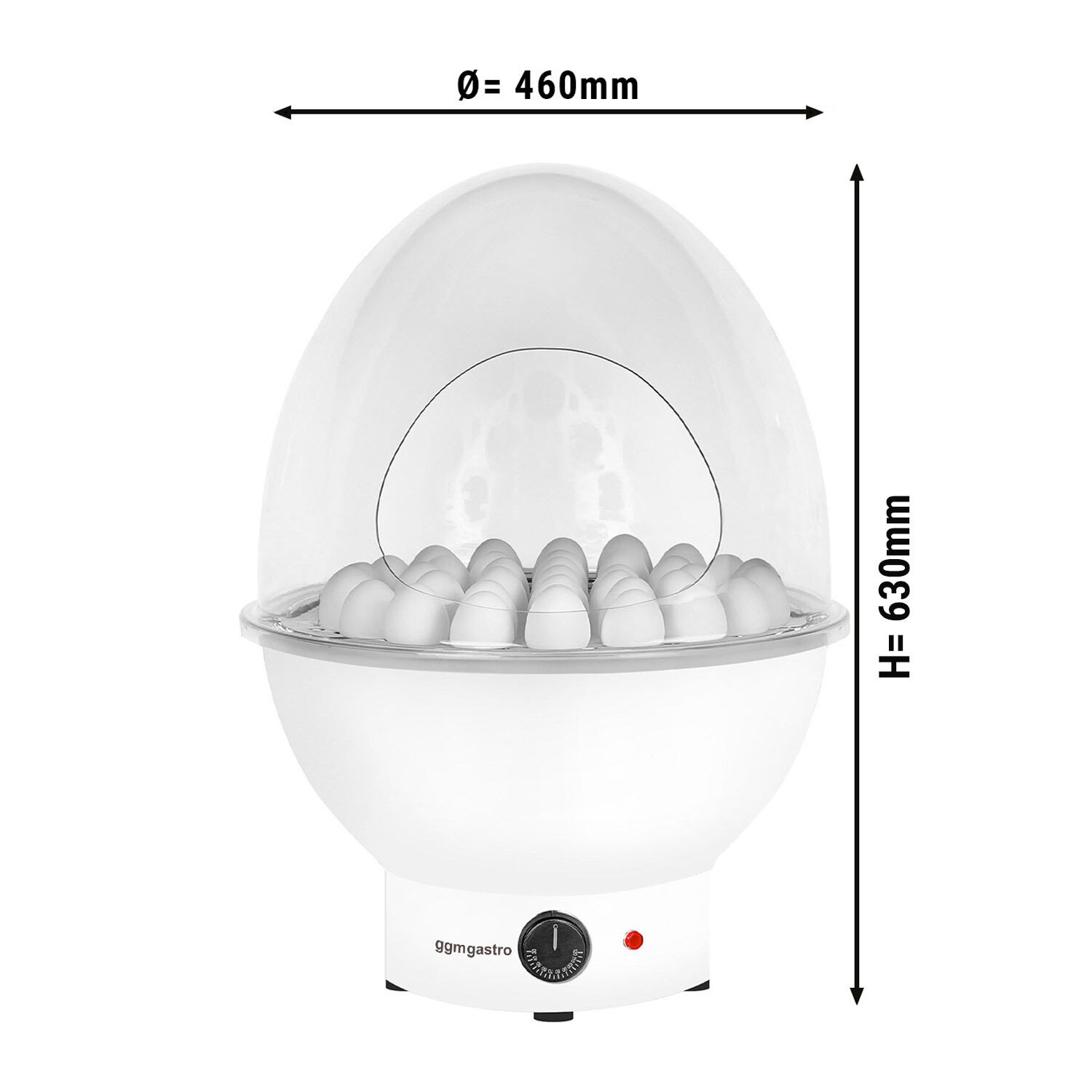 Présentoir chauffant pour œufs - 37 emplacements - Blanc