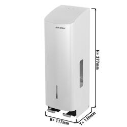 AIR-WOLF | Distributeur de papier toilette - pour 3 rouleaux ménagers - en inox - blanc  