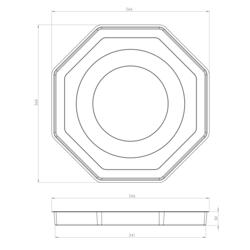 Trip Tray for Doner Kebab Grill - 566x566x50mm - Stainless Steel - for DOK & DOKE