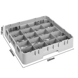 CAMBRO | CAMRACK® - Cestello per il lavaggio delle tazze 1/1 - con 20 scomparti - 500x500mm - Grigio