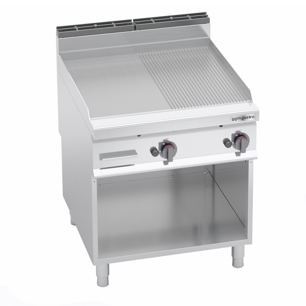 Plancha de gas - lisa estriada (20 kW)
