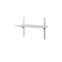 Étagère murale ECO en inox - 1400 × 300 mm - avec 2 étages