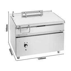 Brasiera ribaltabile elettrica - 120 litri - 14,4 kW - con motore
