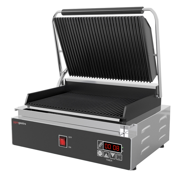 Tost Makinesi  - 2,2 kW - Dijital - Üst & Alt Oluklu- Izgara yüzeyi: 350x240 mm