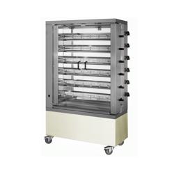 Girarrosto a gas - 32kW - con 6 spiedini per un massimo di 36 polli