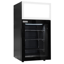 Minibar vriezer - 460mm - met 1 glazen deur & Reclamedisplay