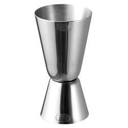 (6 pz) Misurino da bar doppio - Acciaio inox - 2,5cl & 5cl - graduazione esterna
