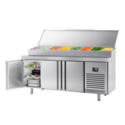 Přípravný chladicí stůl - 1960x600 mm - 3 dveře - pro 11× GN 1/4