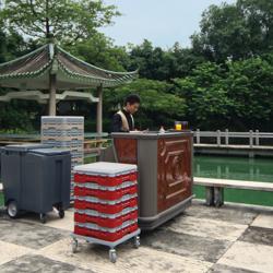 CAMBRO | CAMDOLLY® – Chariot pour casiers à vaisselle – compatible avec CAMBRO | CAMRACK® 1/1 – avec poignée – Gris