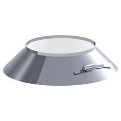Twin Wall Flue Weather Collar & Wall Plate - Ø 200 mm ID - Stainless steel - 0.5 mm