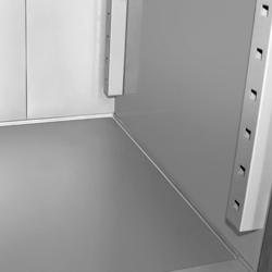 Armoire pâtissière négative Inox AISI 304 PREMIUM - EN 600 x 800 - 612 L - avec 1 porte & Glissières & 10 grilles - Noire - Roulettes