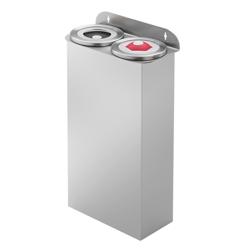Doppio Dispenser porta bicchieri & Dispenser per coperchi - con 2 dispenser - Plastica - da parete