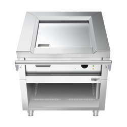 Elektromos Teppanyaki grill - 4,5kW - Sima sütőlap - Elülső sütés