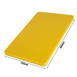 Deska do krojenia - 400x250mm - Grubość: 20mm - zgodna z HACCP - Żółty