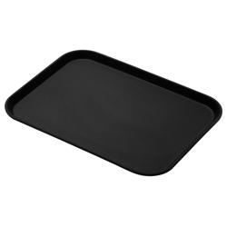 (12 pièces) CAMBRO | CAMTREAD® - Plateau en fibre de verre - Rectangulaire - 350 x 270 mm - Profil haut - Noir    