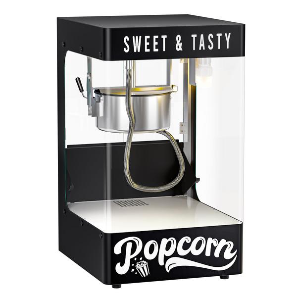 Popcornmachine - 1,31kW - 5kg/h - met 1 ketel - zwart