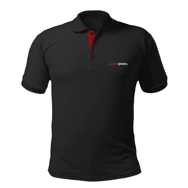 (5 stuks) Heren Poloshirt - Zwart - Maat: M	 