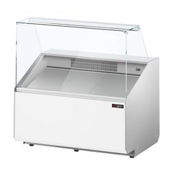 Vitrină frigorifică orizontală - 1000mm - 280 wați - standard cu panou frontal negru