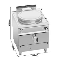 Kookketel - 100L - 20,9kW - Indirect verwarmd - Gas - met wateraansluiting