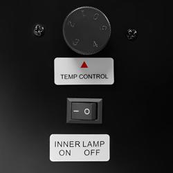 GASTRO-COOL | Armadio frigorifero - +10°C - con 1 porta in vetro - ventilato; LED; vetrocamera/doppio vetro - Nero