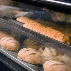 Plaque pour baguettes - Aluminium - rectangulaire - 419x643mm - revêtement antiadhésif PTFE - perforée - 5 rangées