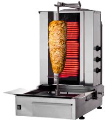 Electric Doner Kebab Grill (Shawarma/Gyros) - 3 Burner - up to 40kg - 5.40kW - Countertop - incl. 2 double doors & 1 skewer