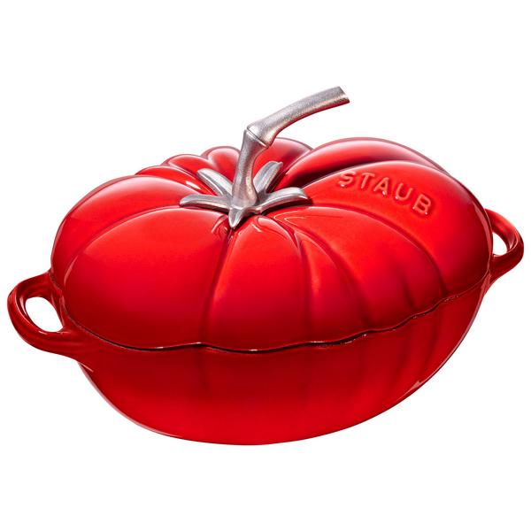 POEIRA | LA COCOTTE - Cocotte - formato de tomate - 250mm - ferro fundido - vermelho cereja