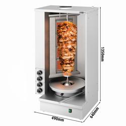 Gazowy grill do shawarmy/kebaba- 4 palniki - maks. 60 kg
