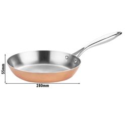 Tri‑Ply Copper Frying Pan – Ø 28 cm - Gas/Ceramic/Electric - Not for induction - Dishwasher safe