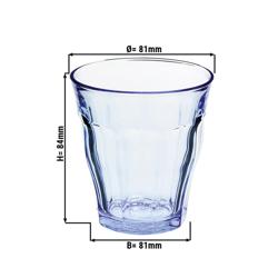 (6 peças) Duralex Vidro para todos os fins - ISTANBUL - 220 ml - Azul-Transparente