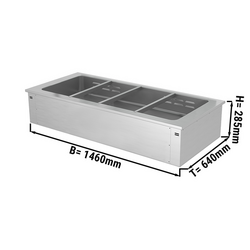 Bain marie til indbygning 1,5 m - serie A