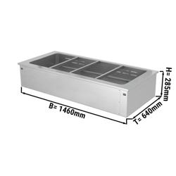 Vasca bagnomaria da incasso - 1460mm - 2,92 kW - 4x GN 1/1