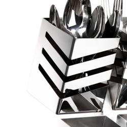 Vassoio portaposate - con 4 scomparti - 220x210mm - Altezza: 350mm - acciaio inox