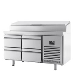 Saladette - 1468x700mm - 4 lades - voor 1x GN 1/2 & 6x GN 1/3