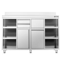 Munkaszekrény - kávéfőzőhöz - 1600x600mm - kopogtatóval, 2 fiókkal, 2 ajtóval és állvánnyal